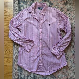Ralph Lauren Pink Stripe Button Down